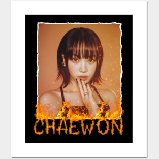 Chaewon Le Sserafim Flame Posters and Art